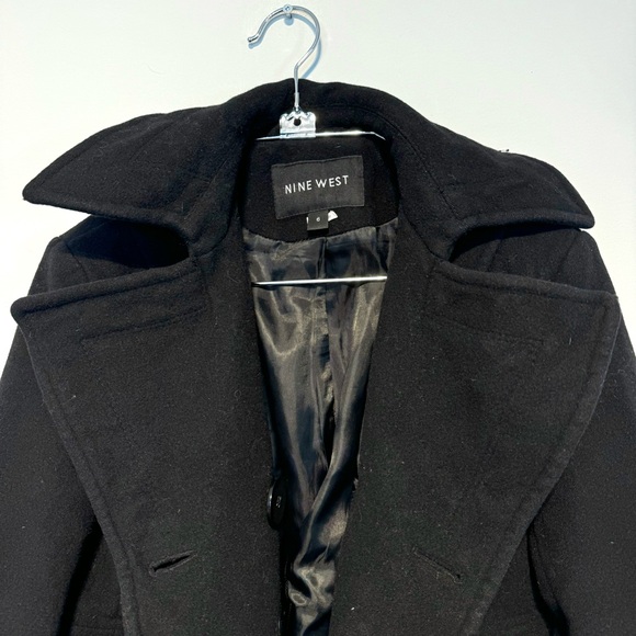 Nine West Short Peacoat Jacket Wool Blend / Black / S- 6 - Picture 2 of 9